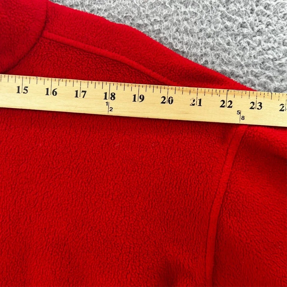 The North Face Vintage Fleece Zipper Jacket Made in USA Red‎ Size Large READ